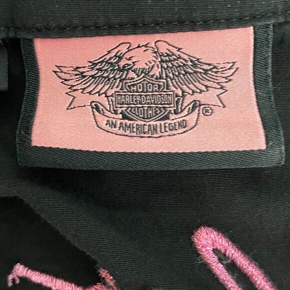 Harley Davidson Zip front Shirt Size Large - Picture 7 of 8